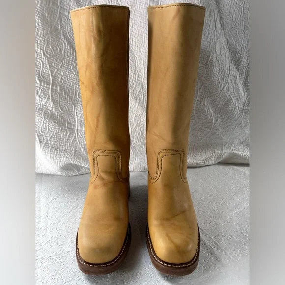 Frye Campus Boots 14L Women 8.5 B Banana Iconic Closet Staple Quiet Luxury Boho - Picture 3 of 16